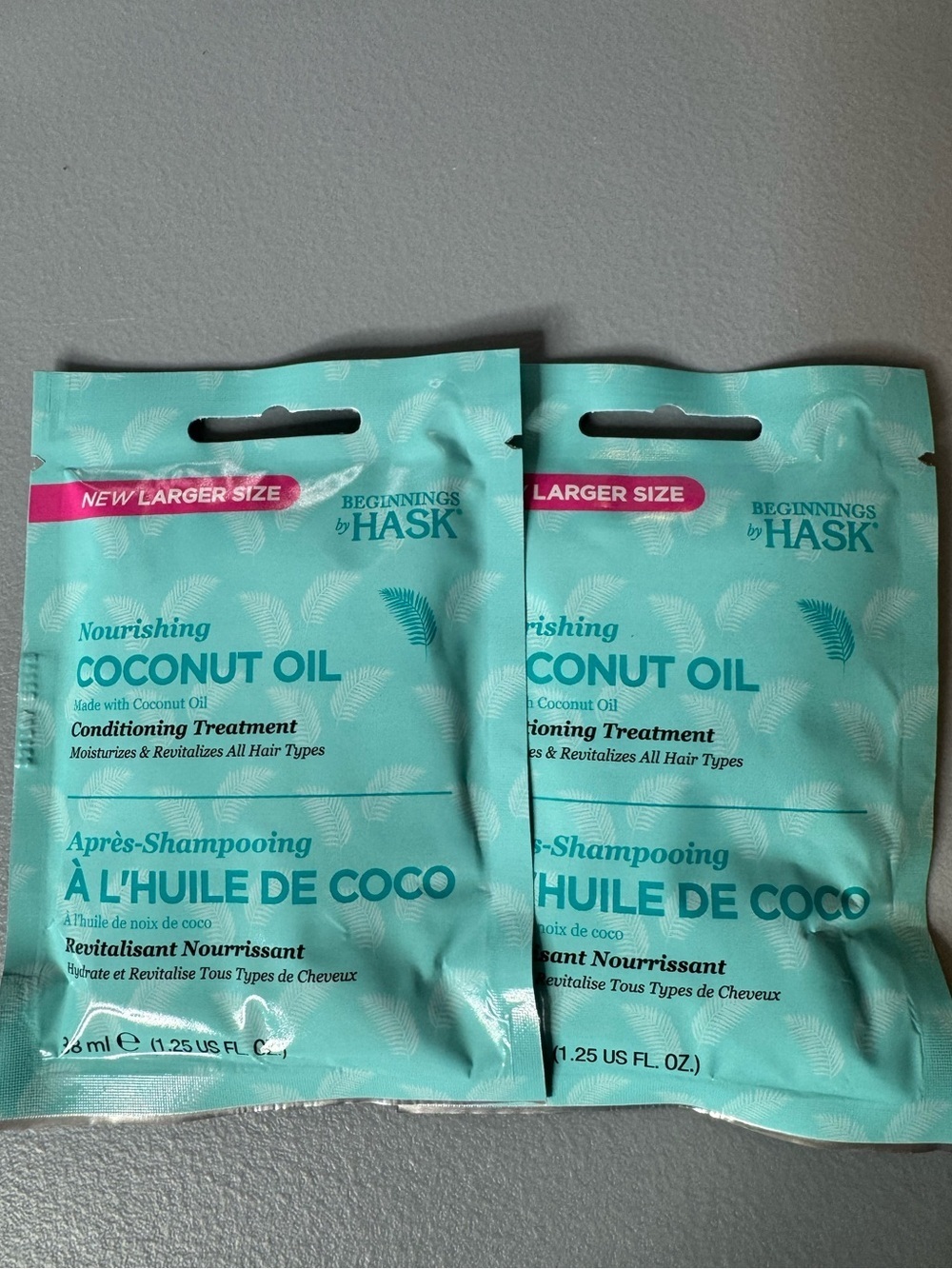 Beginnings by Hask nourishing Coconut Oil Conditioning Treatment 2pc Packets